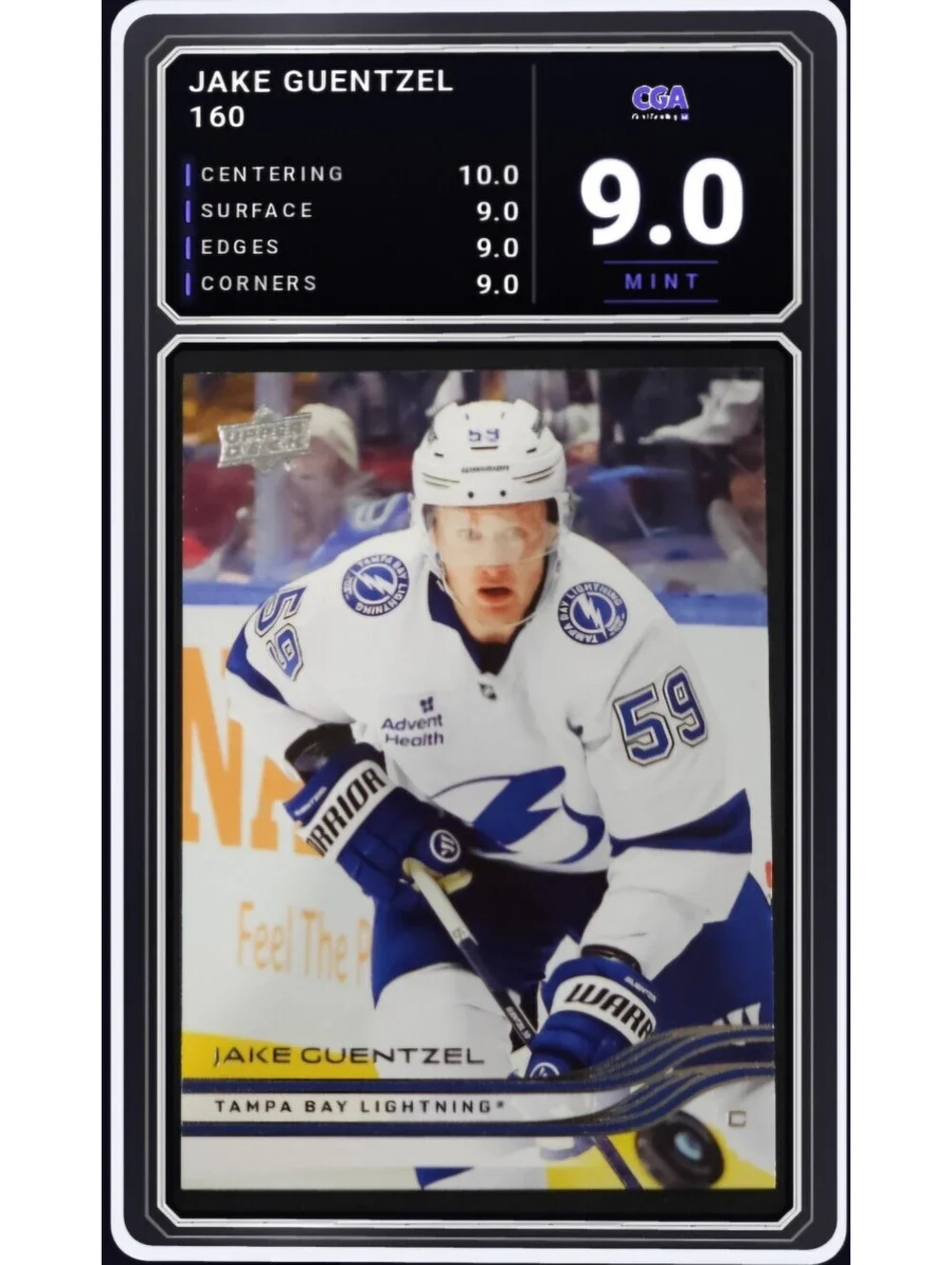2025-26 Upper Deck #160 Jake Guentzel Tampa Bay Lightning -CGA 9.0 Digital Grade